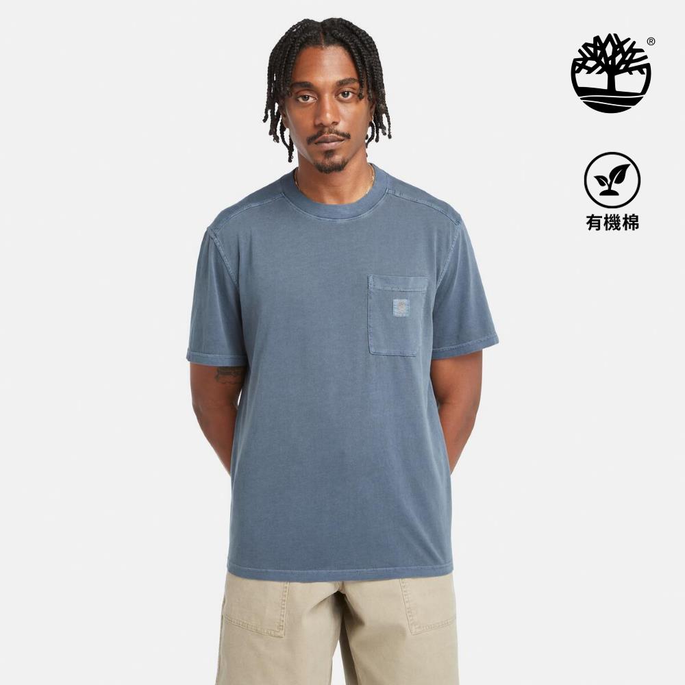 Timberland 男款深寶石藍口袋短袖T恤|A42N5433