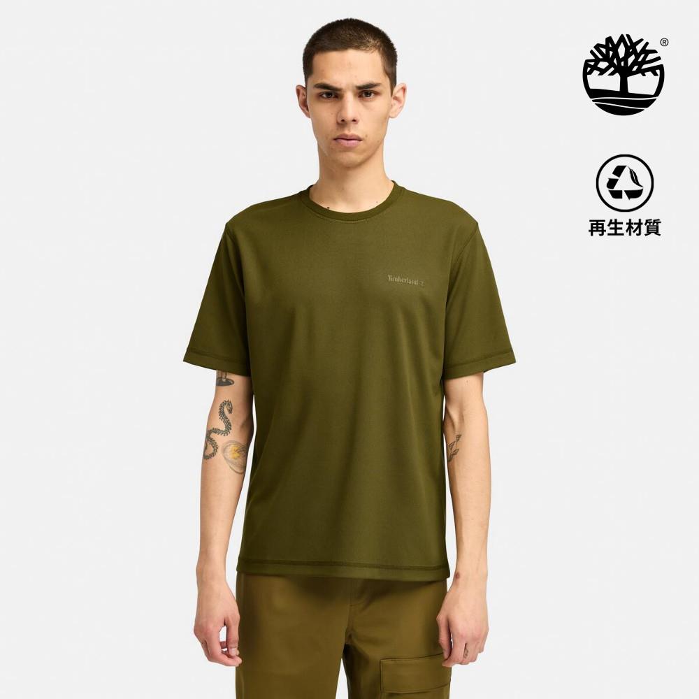 Timberland 男款橄欖綠休閒短袖T恤|A2QB7302