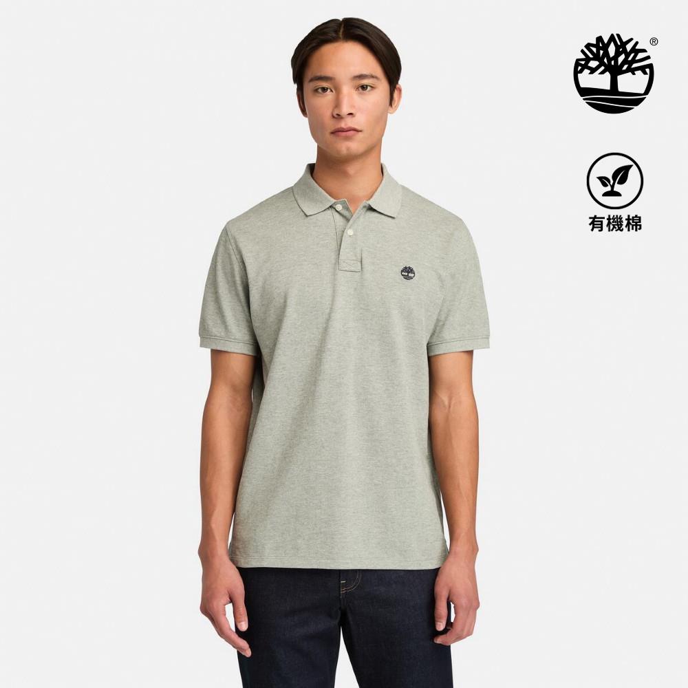 Timberland 男款灰色休閒短袖POLO衫|A6943052