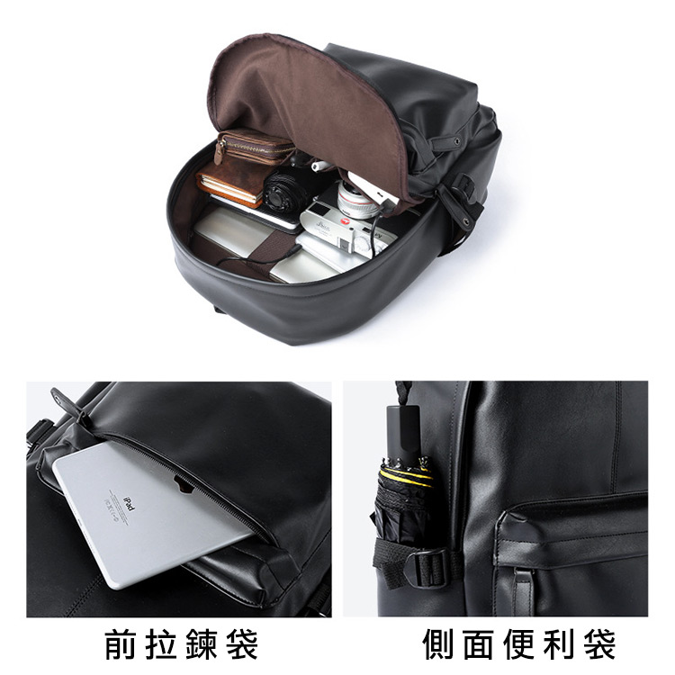背包 防潑水便利大容量後背包 輕便 配件 雙肩揹 防潑水 大容量 情侶款 男女適用 台灣出貨【NZX9090】_8