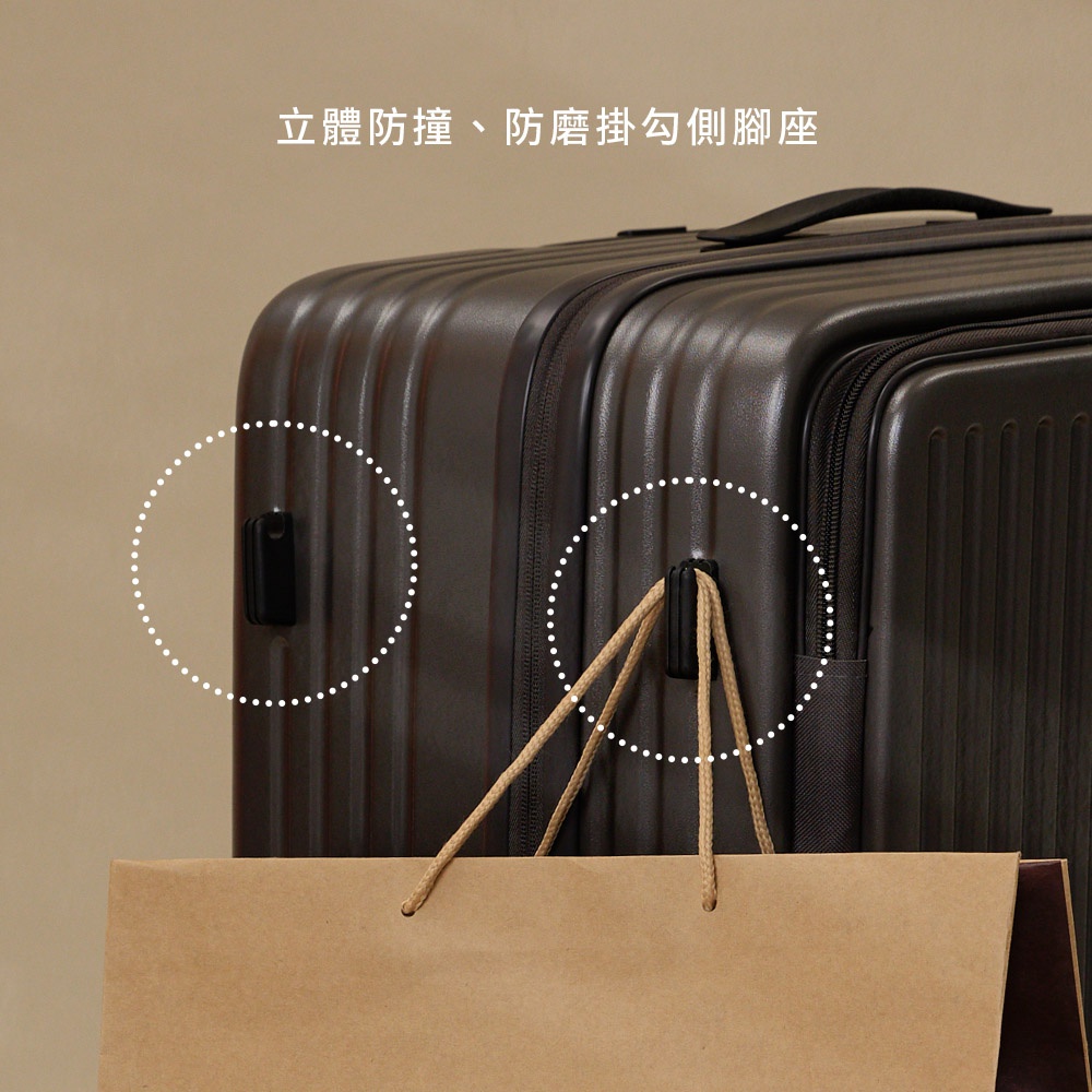 28吋 Traveler 前開式頂規Hinomoto靜音輪行李箱_7