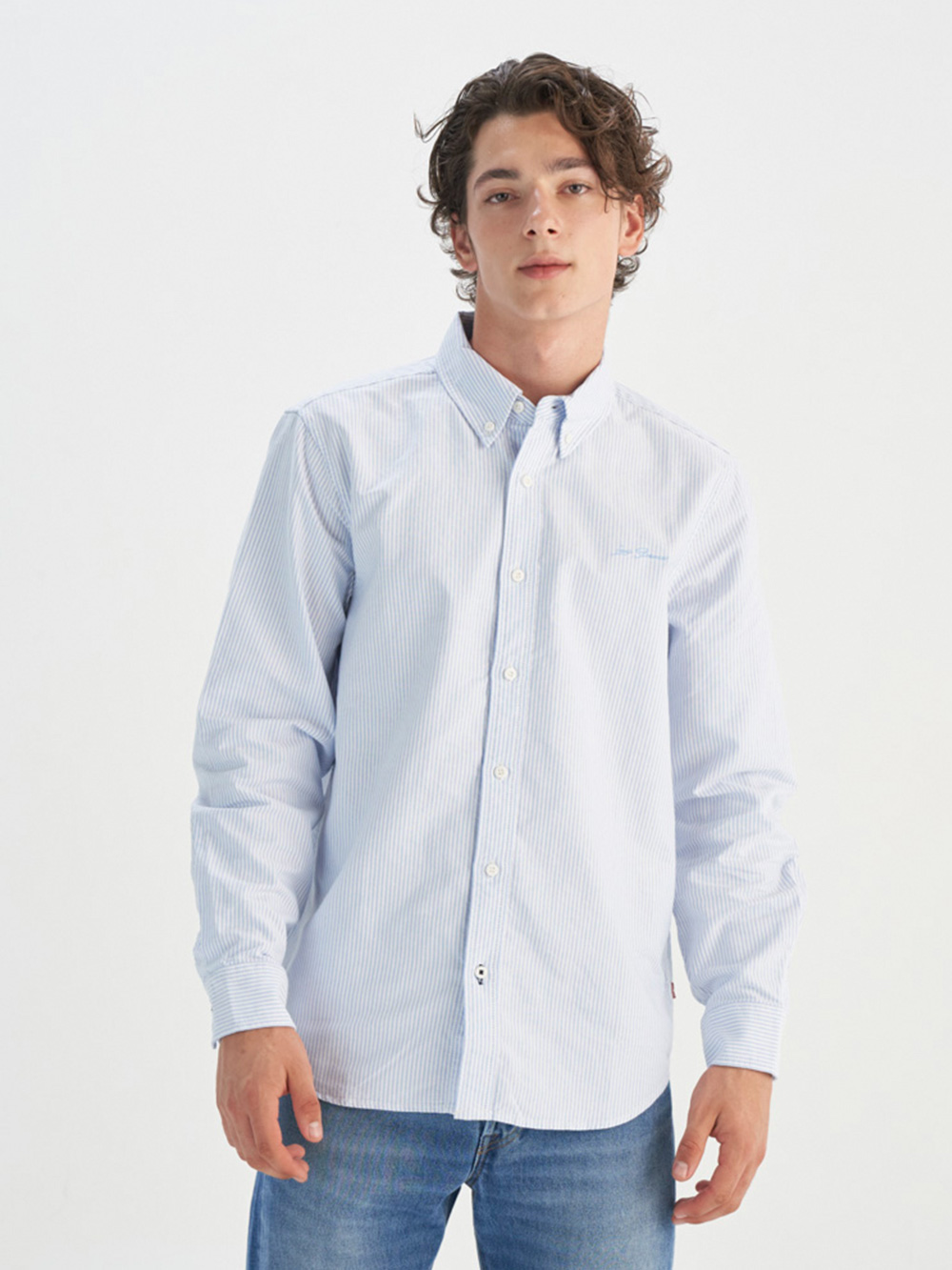 Levi's®  男款 長袖襯衫 牛津領 條紋襯衫 人氣新品