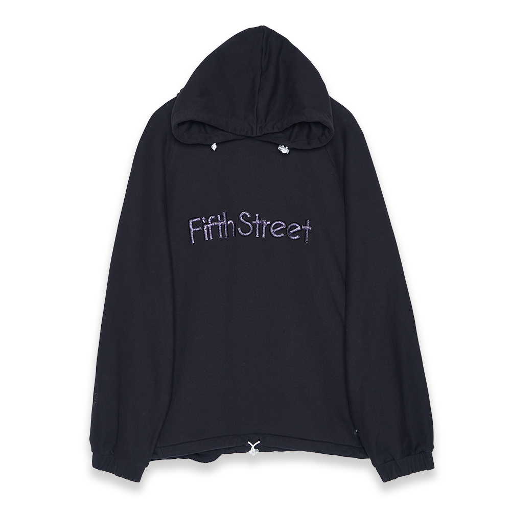 5th STREET｜女裝｜立體繡花帽T｜黑色