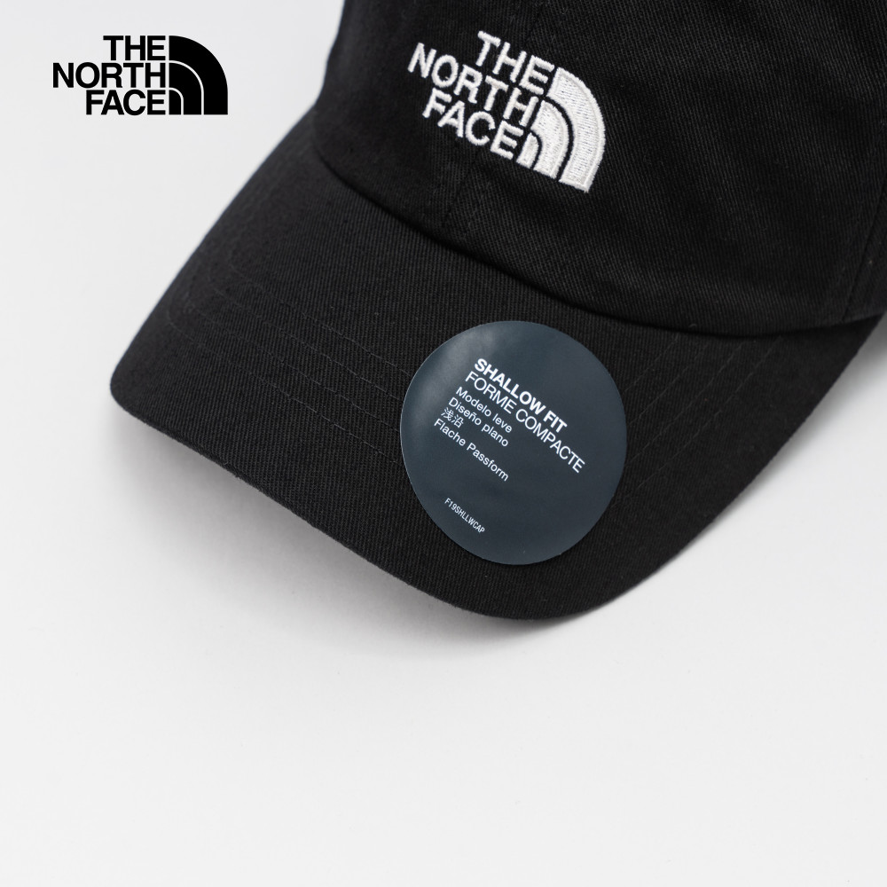 The North Face北面男女款黑色簡約LOGO休閒運動帽｜7WHOJK3_4