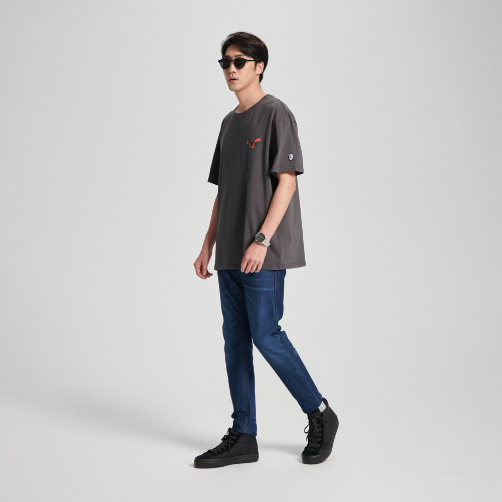 EDWIN｜JERSEYS｜男裝｜斜異錶袋緊身丹寧中腰窄管直筒迦績褲