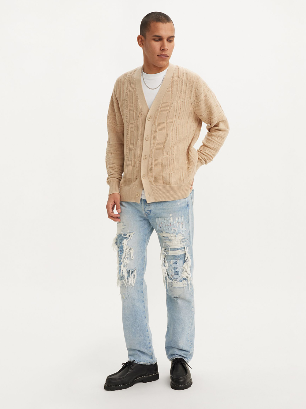 Levi’s® 501® Original男款中腰直筒丹寧牛仔褲 / 破壞加工 人氣新品