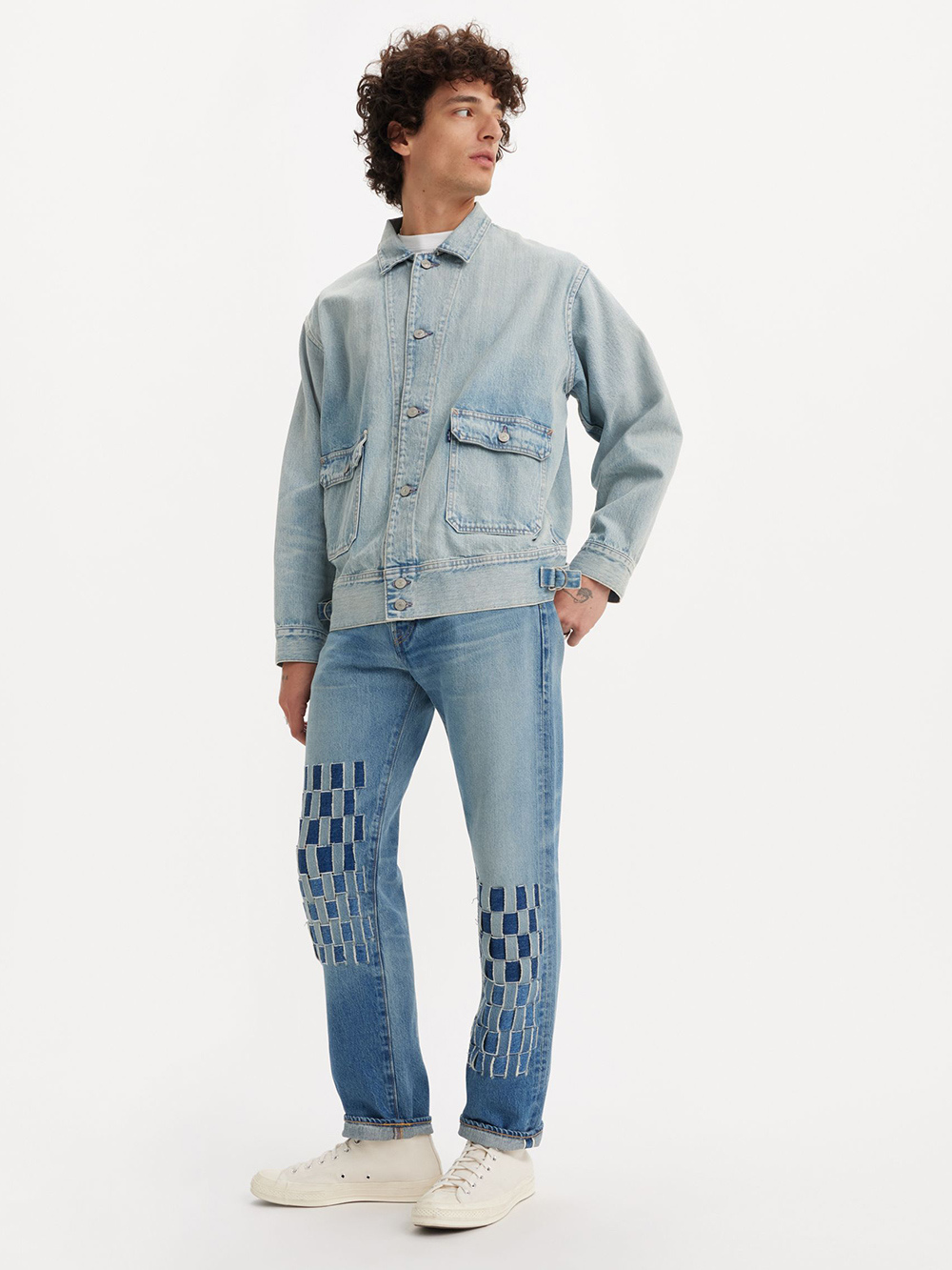 Levi’s® MADE IN JAPAN MIJ日本製 男款1980’s 501經典復古直筒牛仔褲 / 破壞補丁加工 熱賣單品
