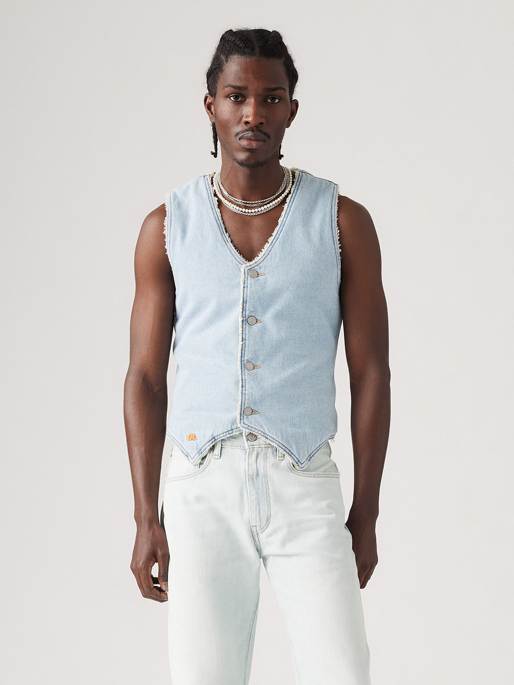 Levi’s® x ERL 淺色丹寧毛絨背心 人氣新品