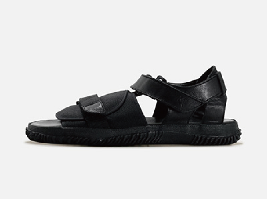 【SPINGLE】夏日必備 x 質感休閒涼鞋_SPM-711-Black / Black-MEN