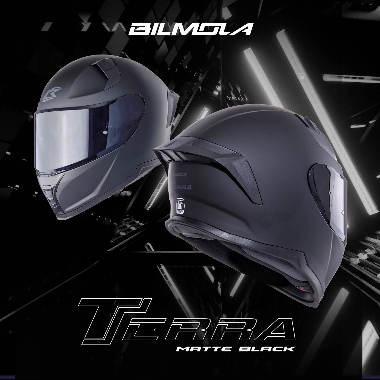 【入門首選】Bilmola TERRA 素色 消光黑 全罩式安全帽 (有色鏡片另購)※到貨時間較晚※_1