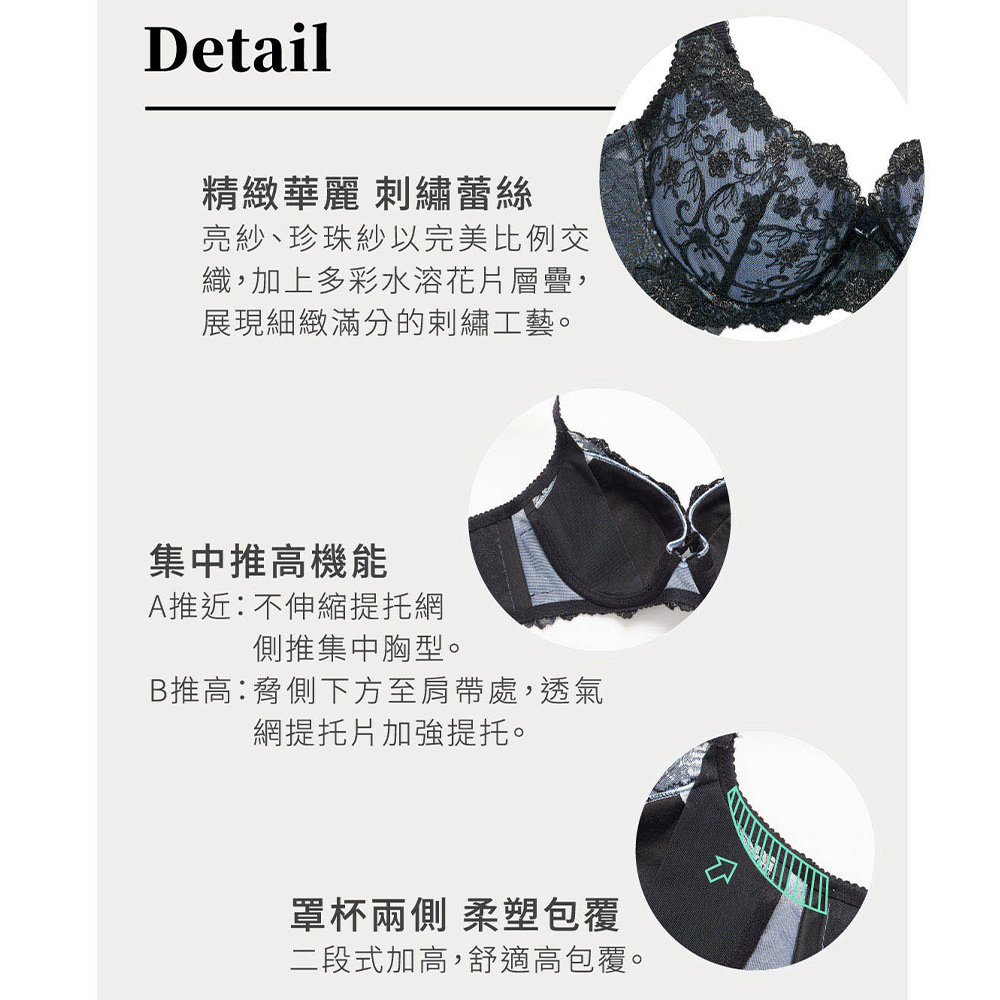 莎薇-花焰魔推 M-3L中低腰三角褲(精緻黑) 搭配內褲-AS2554BL_6