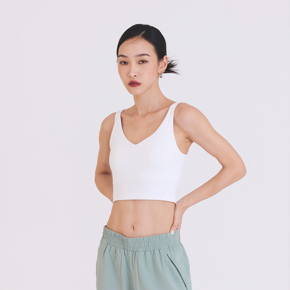 中高強度Ｖ型美背運動背心-White_0