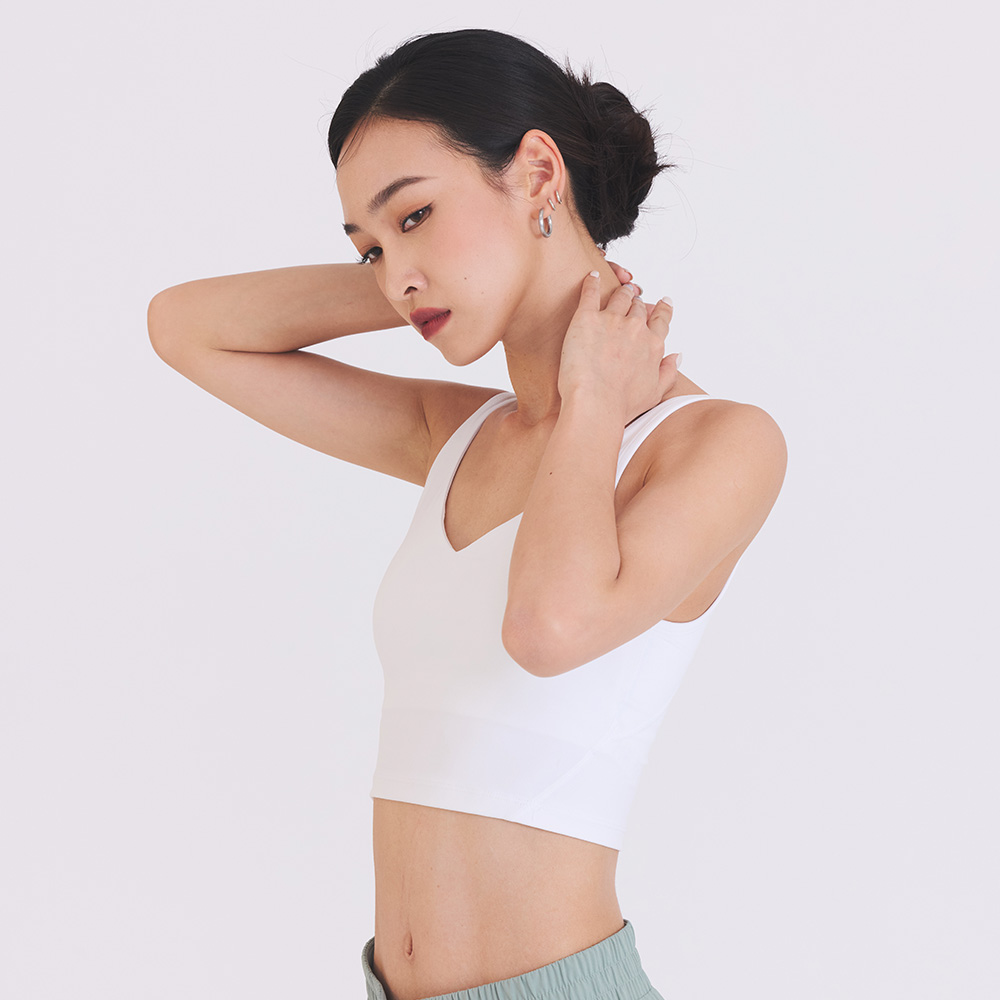 中高強度Ｖ型美背運動背心-White_3