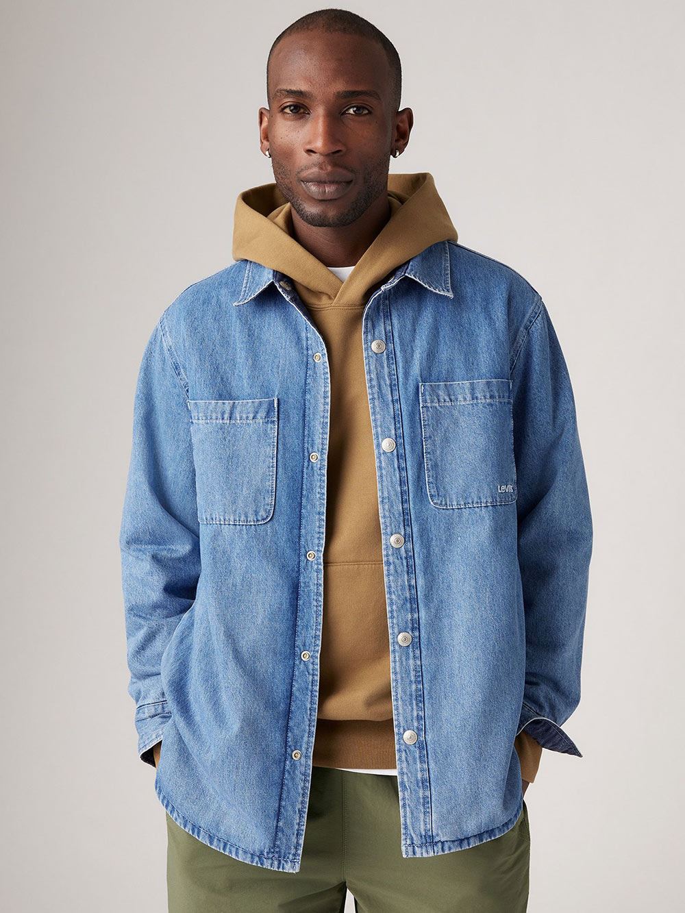 Levi’s® 男款 雙面穿丹寧襯衫式外套 熱賣單品