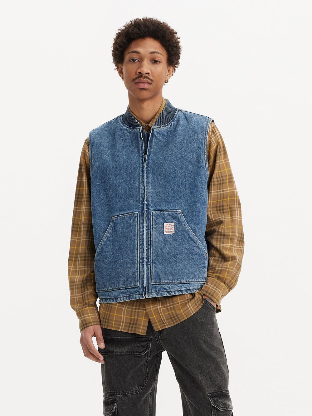 Levi’s® Workwear工裝系列 男款 鋪棉丹寧牛仔外套背心 熱賣單品