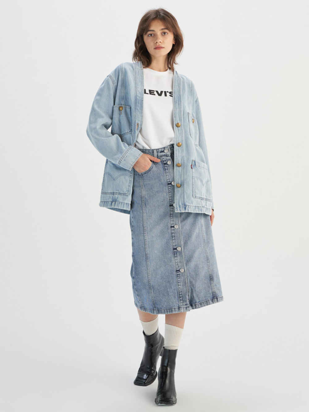 女款 丹寧牛仔長裙 牛仔裙 熱賣單品_1