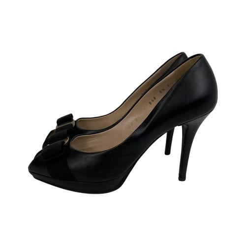 【苗栗尚順廣場店】Salvatore Ferragamo/淺口皮鞋/UK61/2/vara