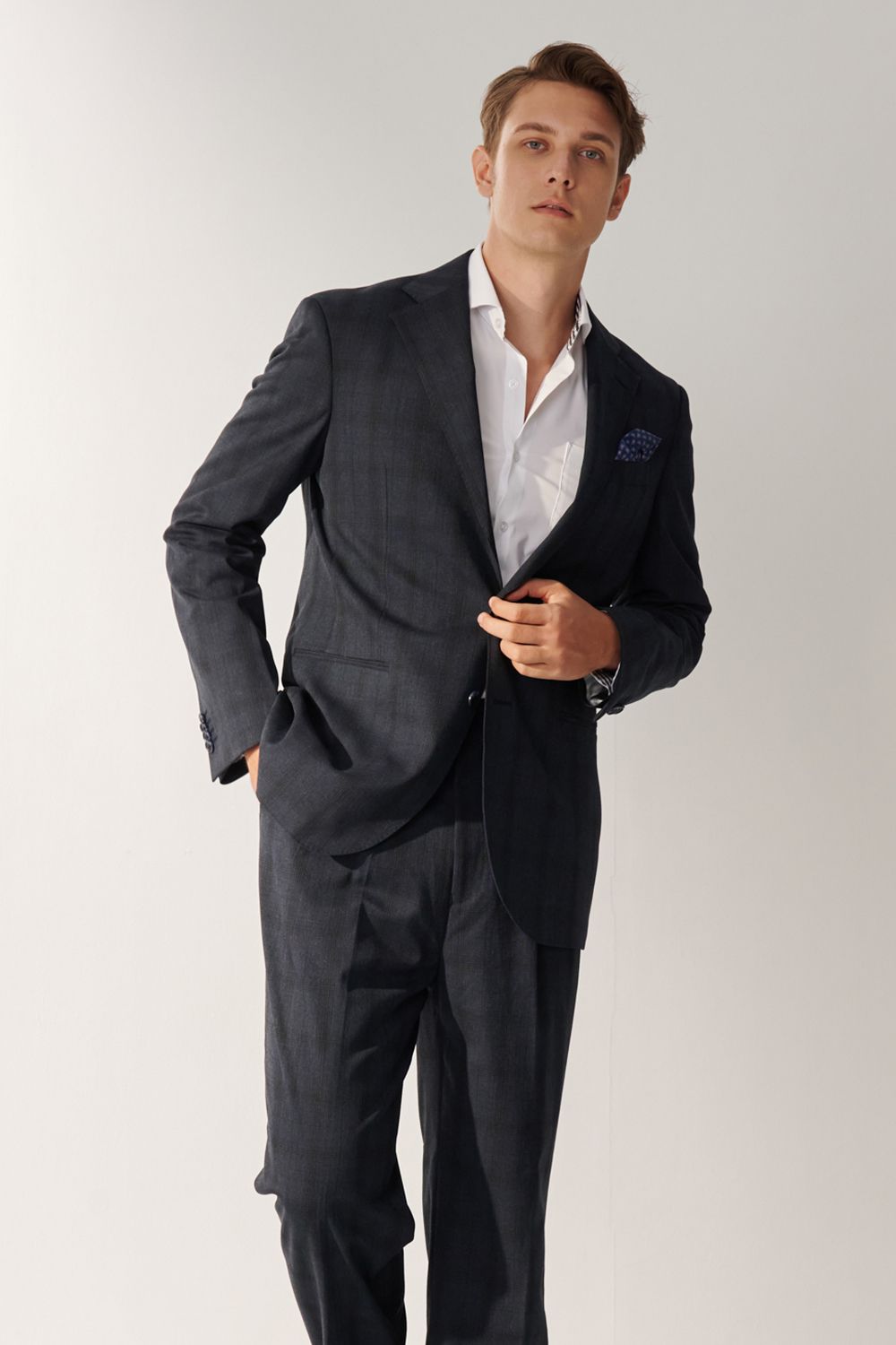 SST&C White Plain Slim Fit Shirt | 00062408012_4