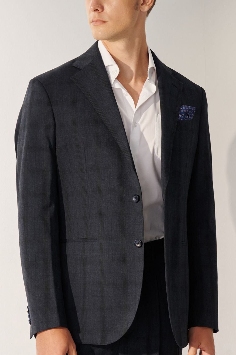 SST&C White Plain Slim Fit Shirt | 00062408012_5