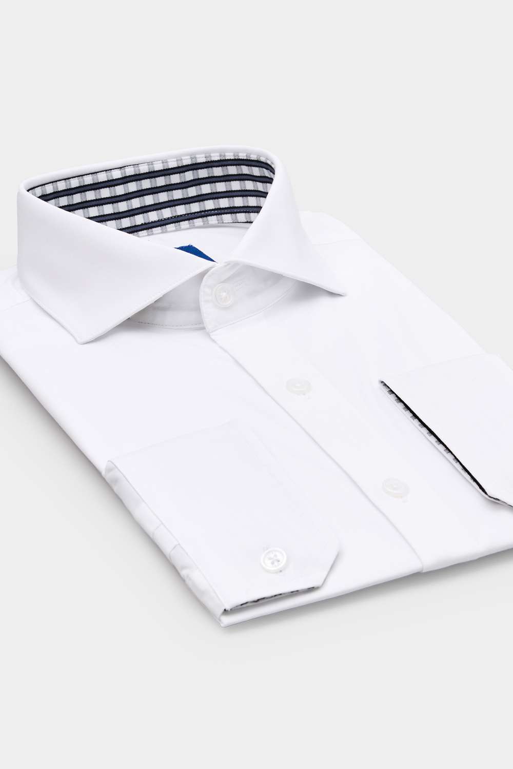SST&C White Plain Slim Fit Shirt | 00062408012_8