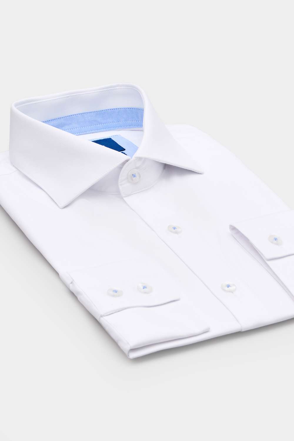 SST&C White Plain Slim Fit Shirt | 00062408017_6