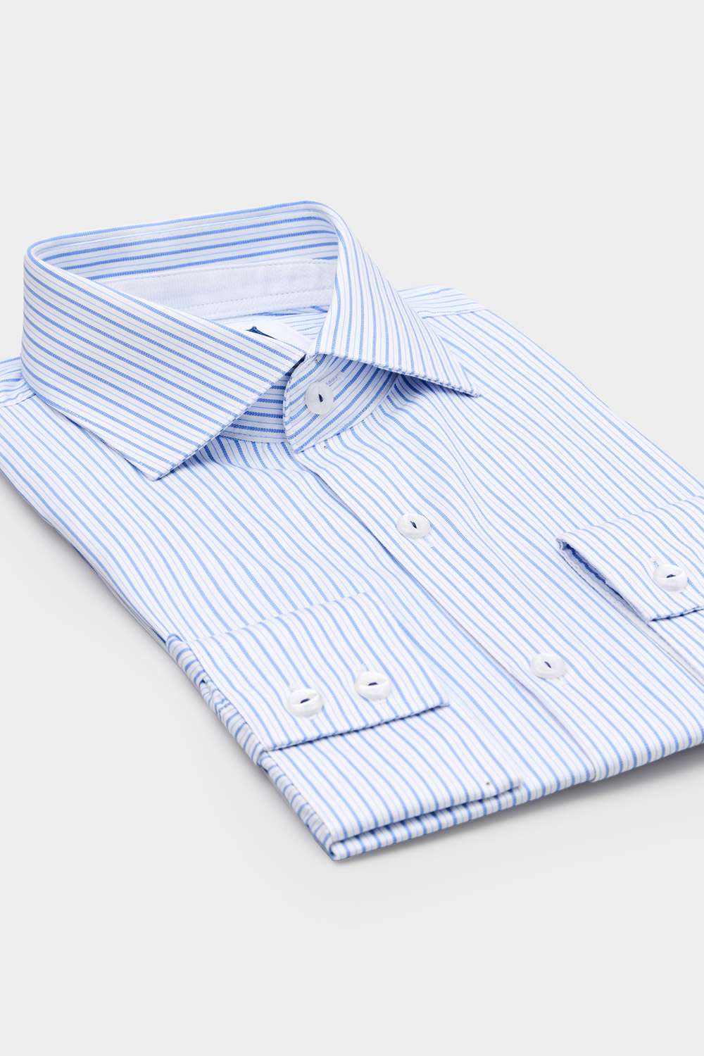 SST&C Blue Striped Pattern Slim Fit Shirt | 00062408019_6