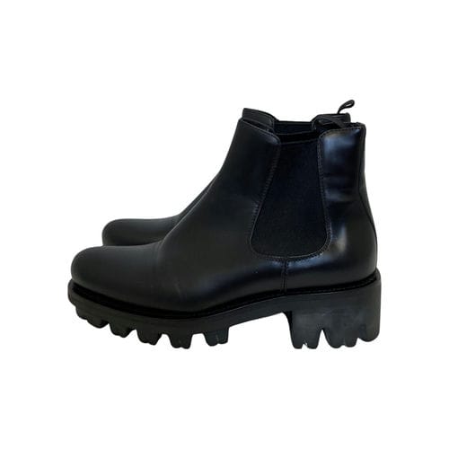 【台北車站館前店】PRADA/側邊鬆緊靴/36/