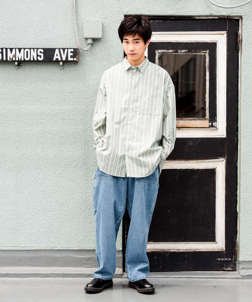 niko and男JEANS丹寧牛仔畫家褲寬褲長褲-四色-130374
