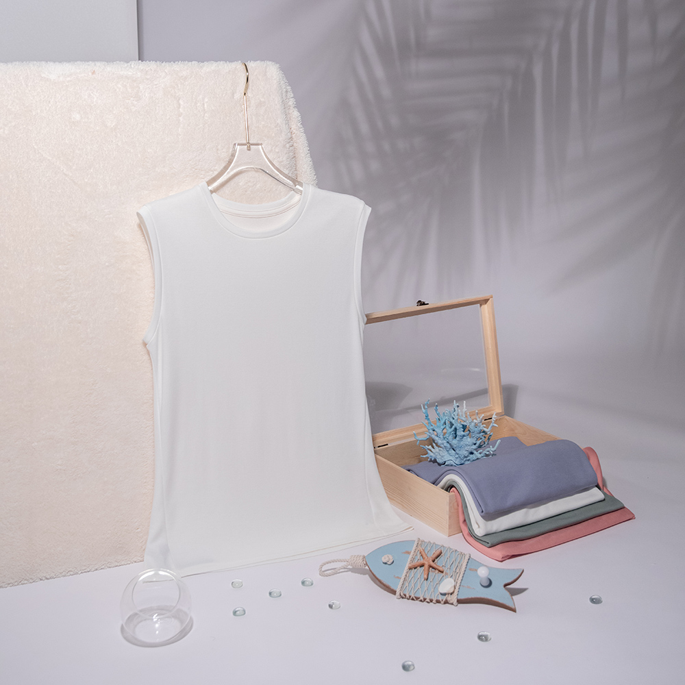 【上衣+短褲$2990】àl’aqua-無袖上衣-天使海灣(珍珠白)_2