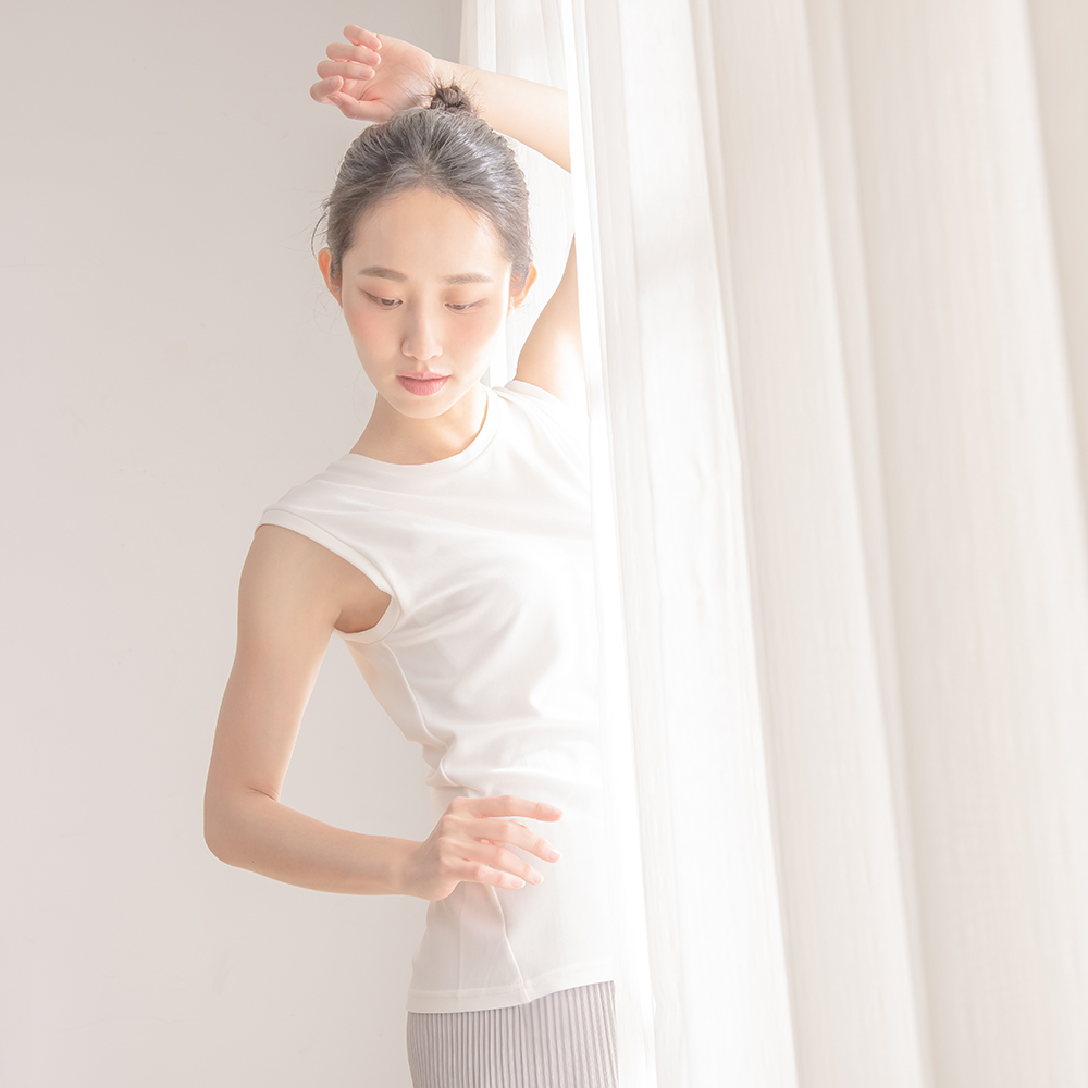 【上衣+短褲$2990】àl’aqua-無袖上衣-天使海灣(珍珠白)_3