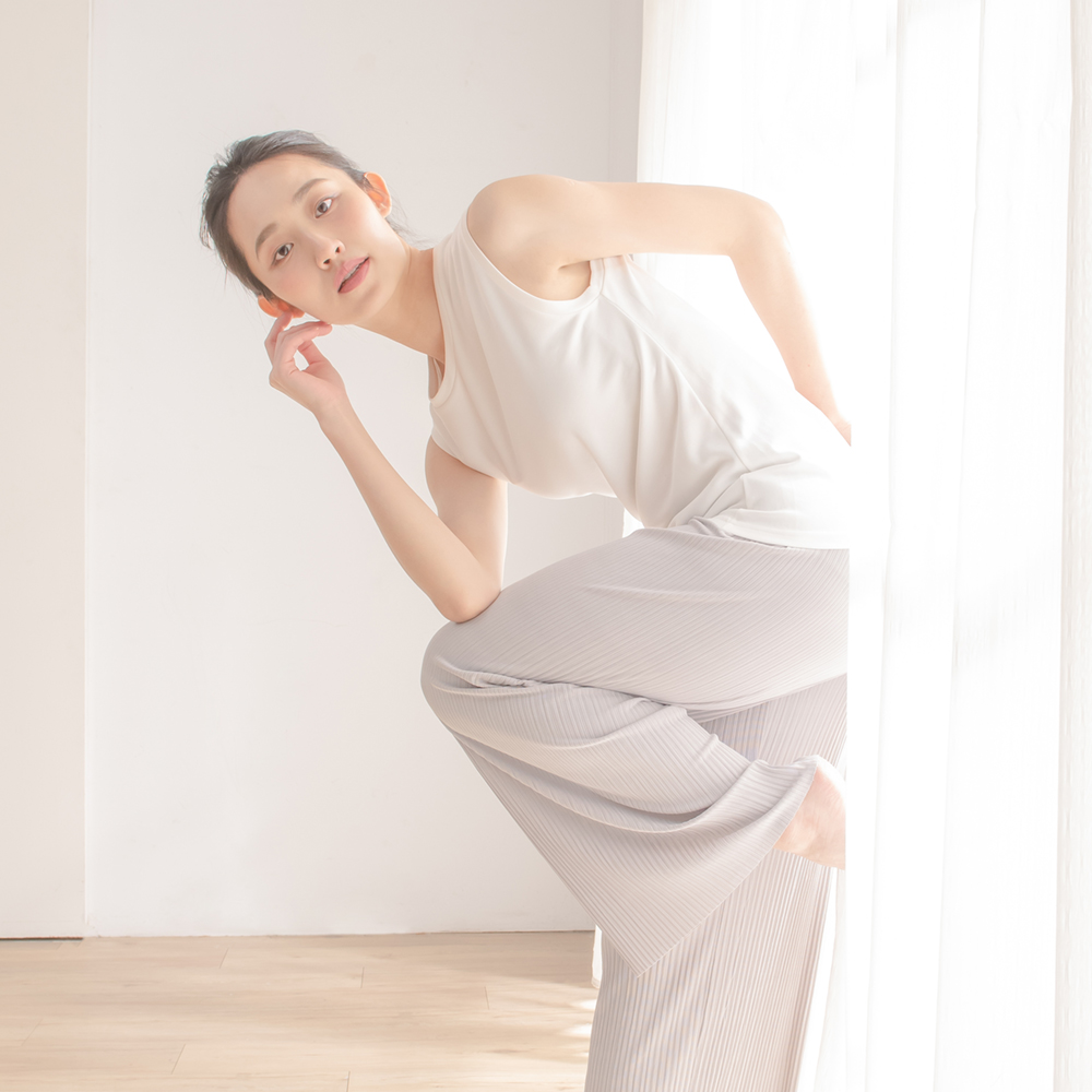【上衣+短褲$2990】àl’aqua-無袖上衣-天使海灣(珍珠白)_4