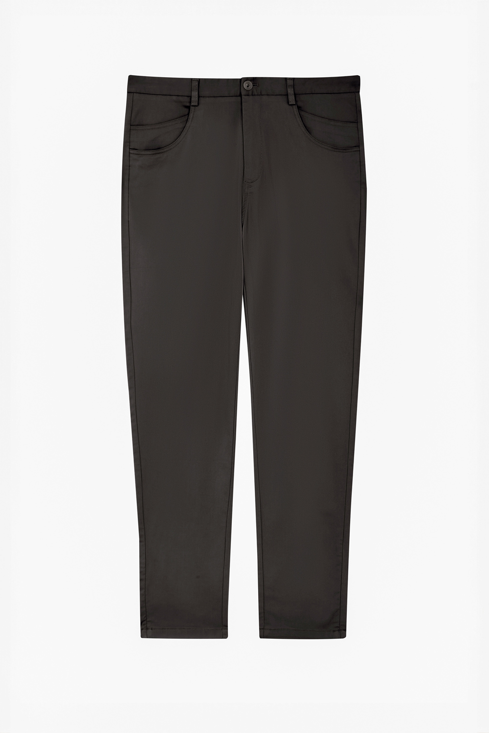 SST&C Dark Gray Slim Fit Elastic Casual Trousers | 00162408001_7