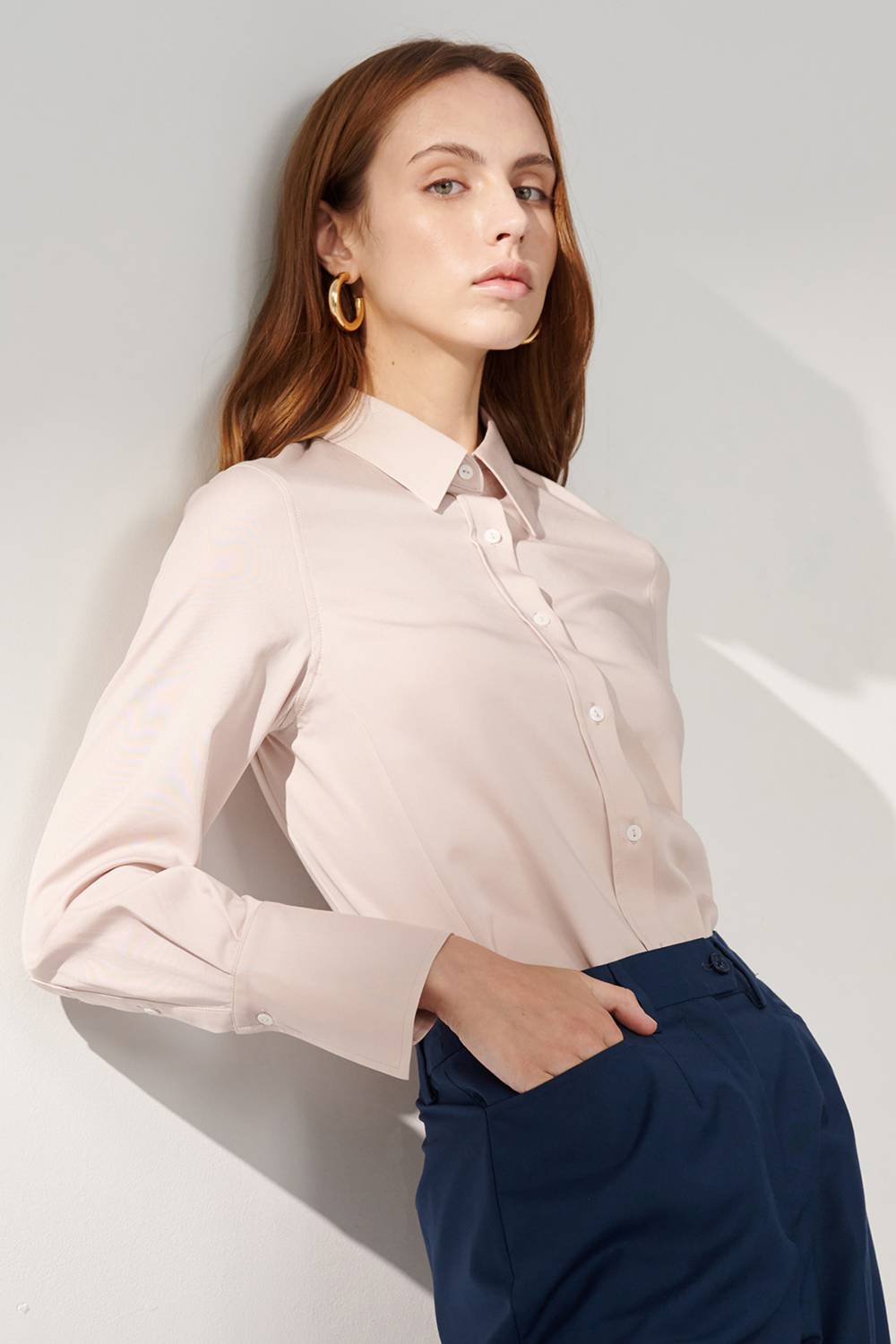 SST&C Rose Pink Fitted Shirt | 01062408002_0