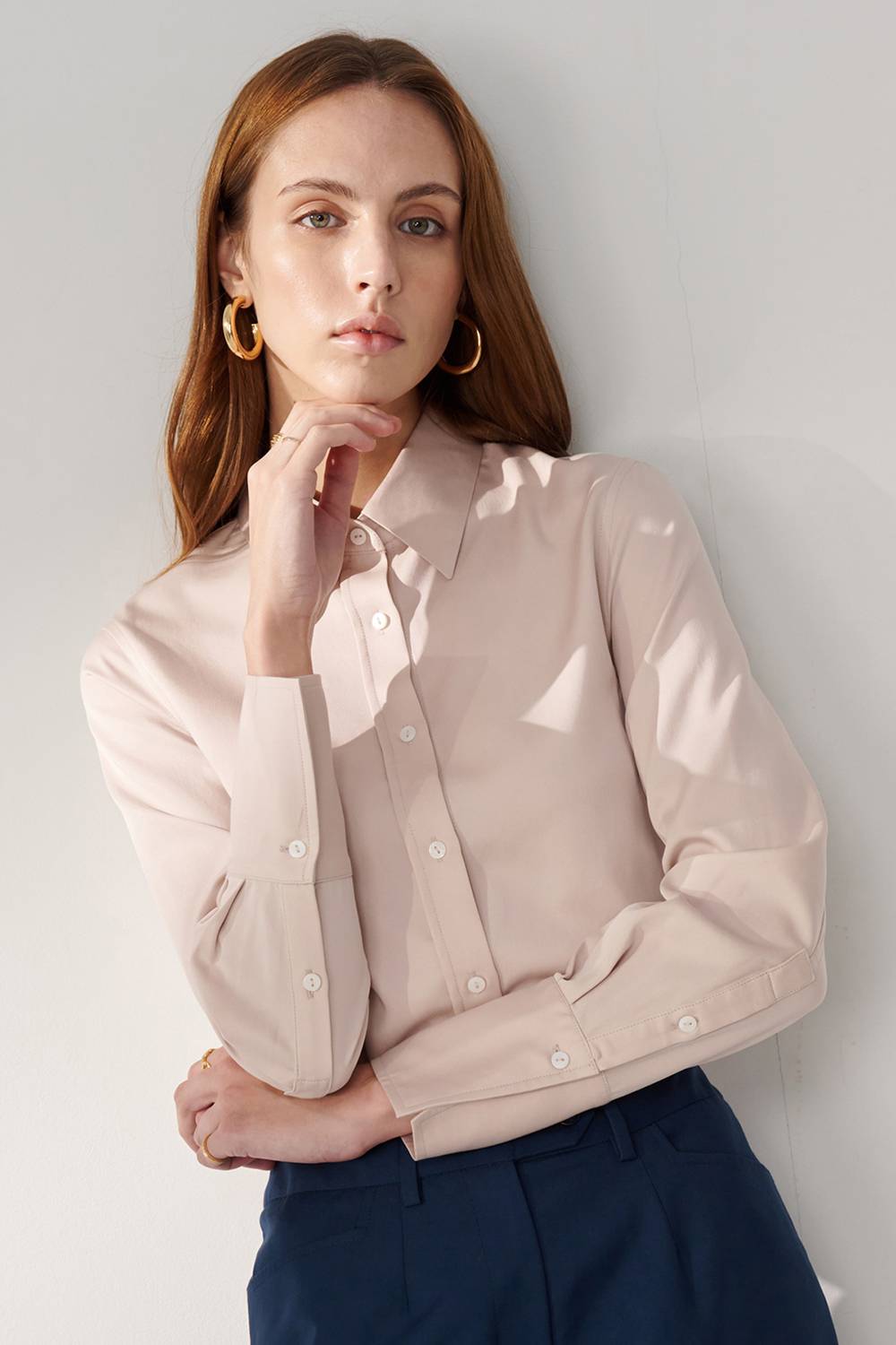 SST&C Rose Pink Fitted Shirt | 01062408002_1