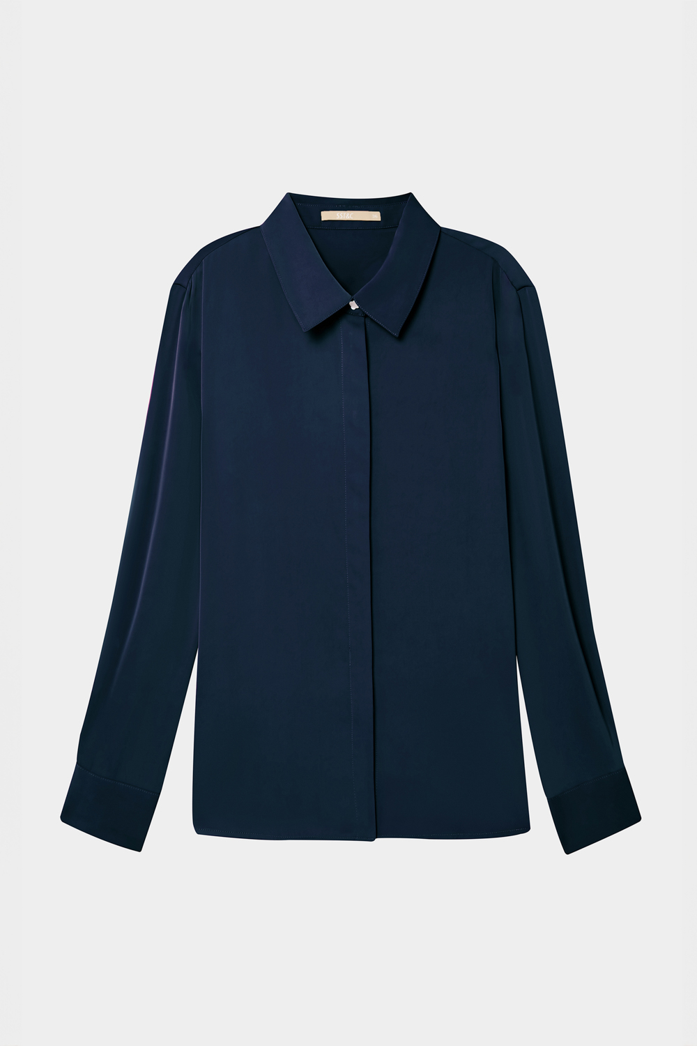 SST&C Dark Blue Mercerized Slim Fit Dress | 01082408002_7