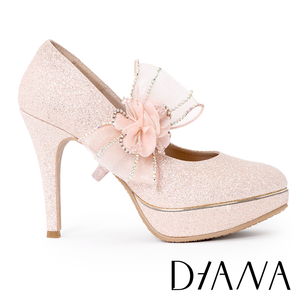 DIANA 3WAY格麗特夢幻蝴蝶結尖頭高跟鞋 粉色 #54133
