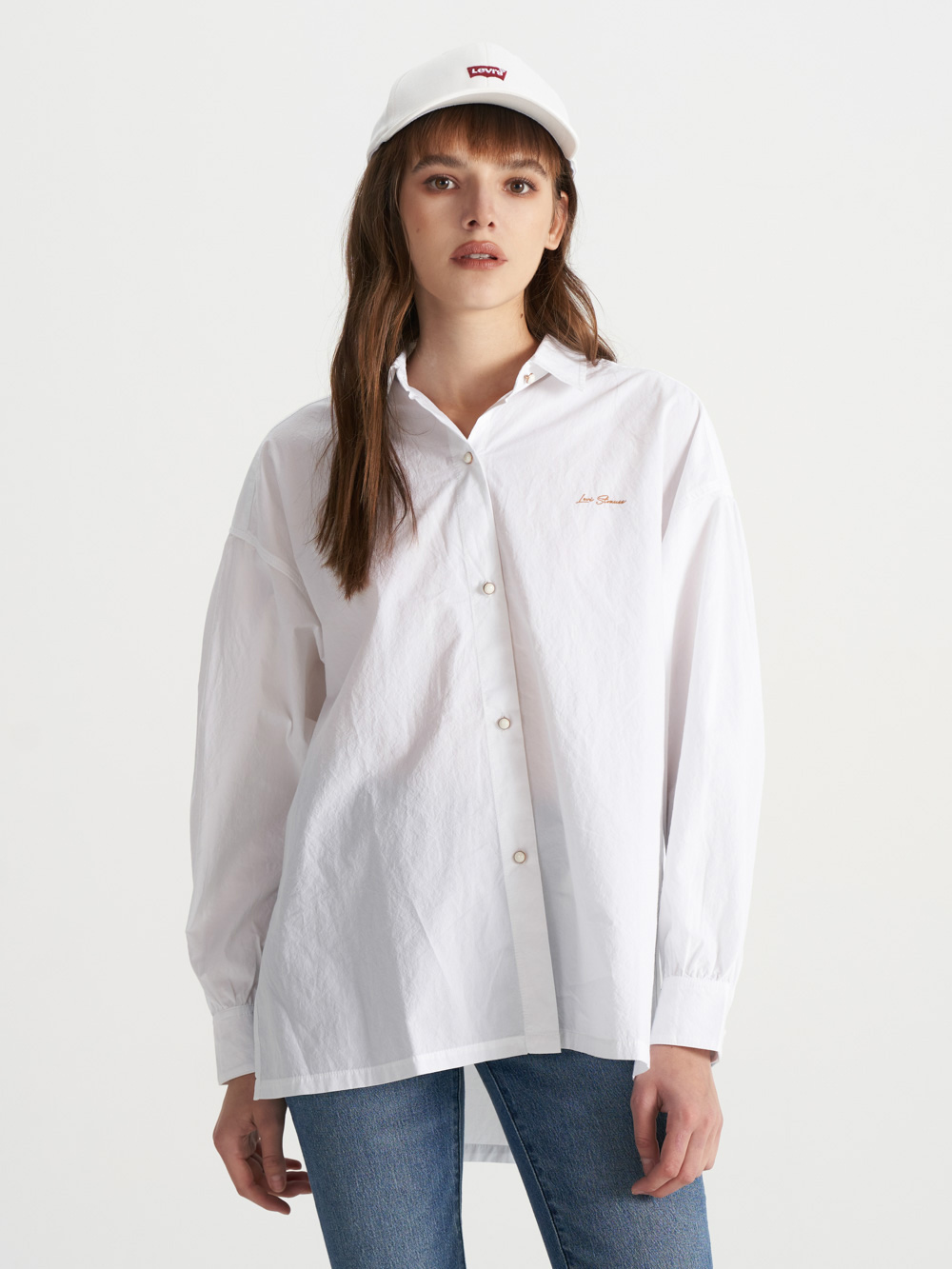 Levi’s® 女款 長袖襯衫 牛津領 白襯衫 女生襯衫 熱賣單品