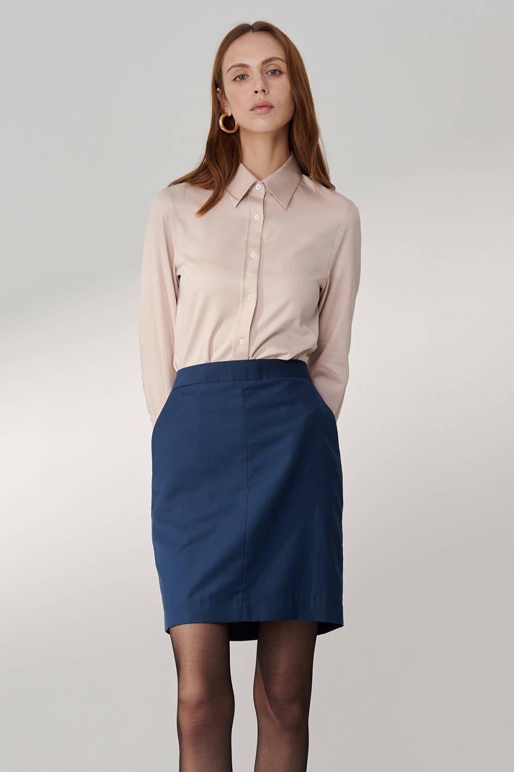 SST&C Prussian Blue Skirt | 01042408003_3