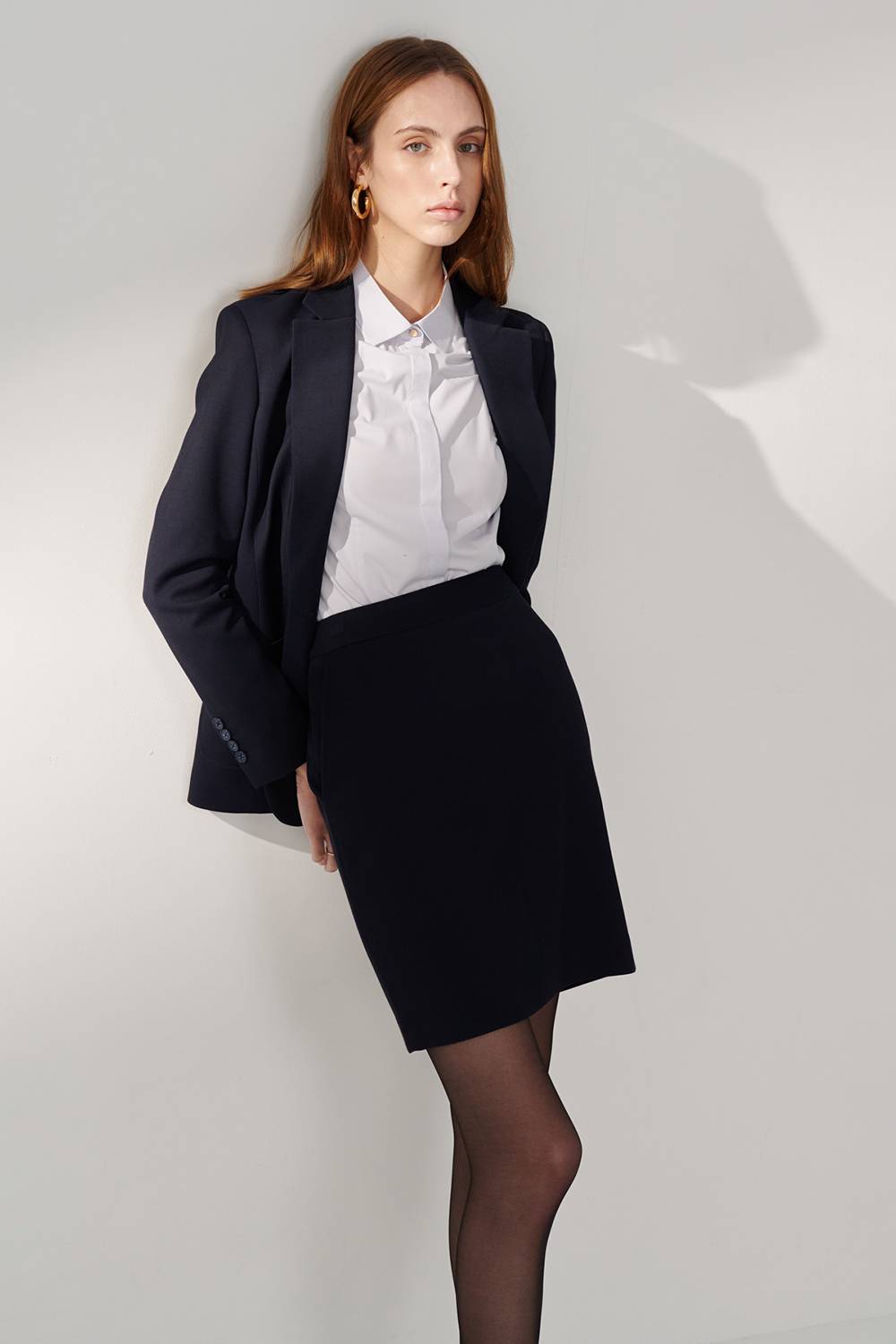 SST&C Navy Blue Skirt | 01042408004_0