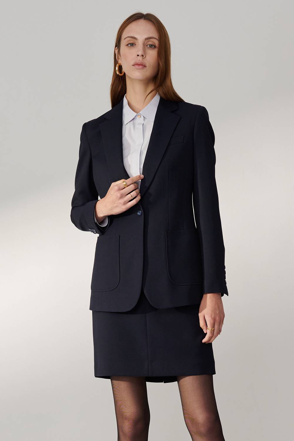 SST&C Navy Blue Skirt | 01042408004_2