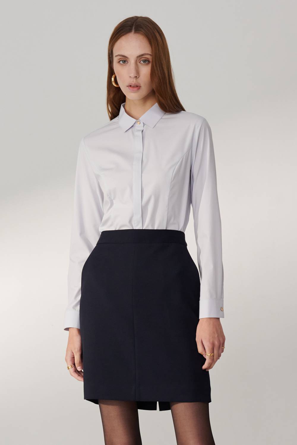 SST&C Navy Blue Skirt | 01042408004_5