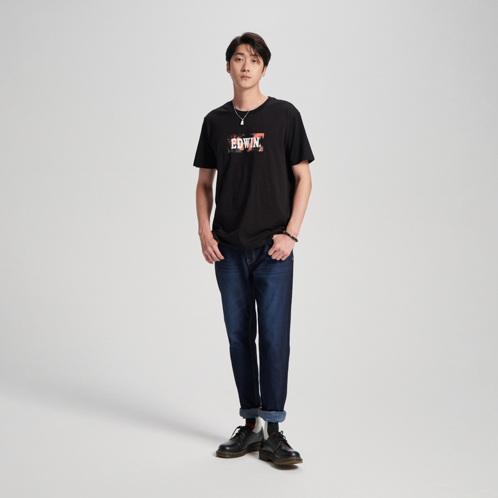 EDWIN｜男裝｜噴漆印花短袖T恤