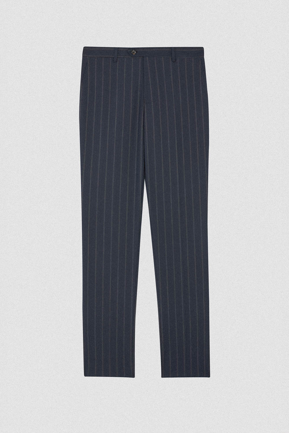 SST&C Classic Navy Blue Straight Stripe Slim Fit Suit Trousers | 00022408001_7