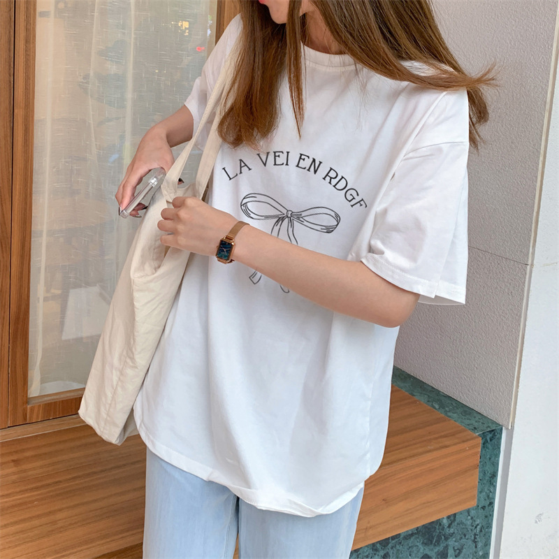 LA VEI蝴蝶結短T【014393BAAA】_0
