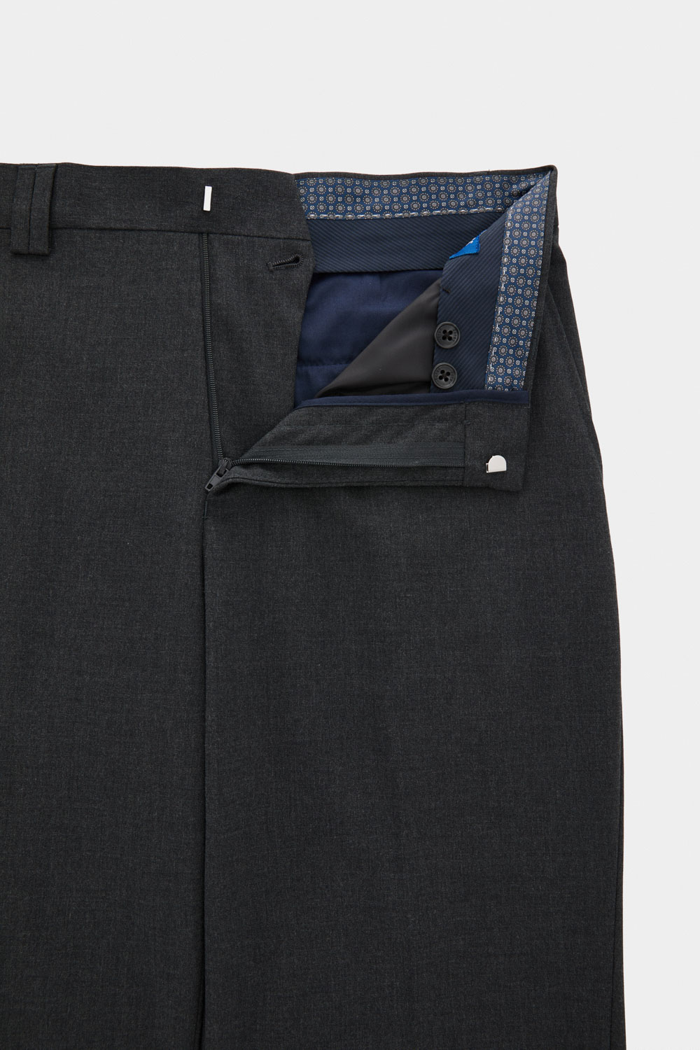 SST&C Classic Dark Gray Plain Classic Suit Trousers | 00022408009_8