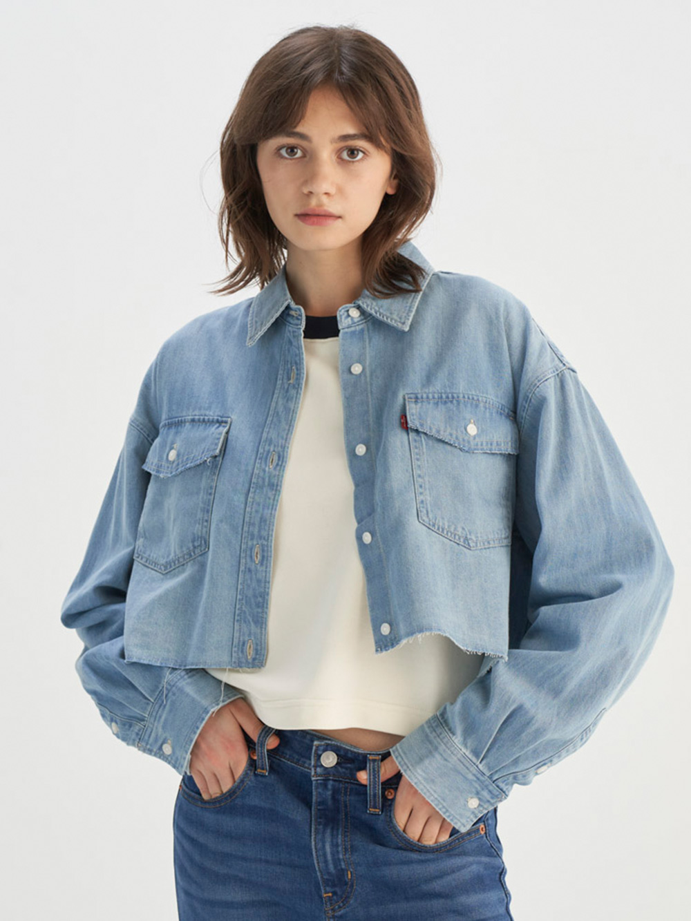 Levi’s® 女款 牛仔襯衫 短版襯衫 女生襯衫 熱賣單品