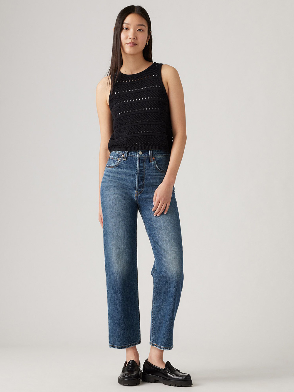 Levi’s® Ribcage Straight Ankle女款超高腰直筒及踝丹寧牛仔褲 人氣新品
