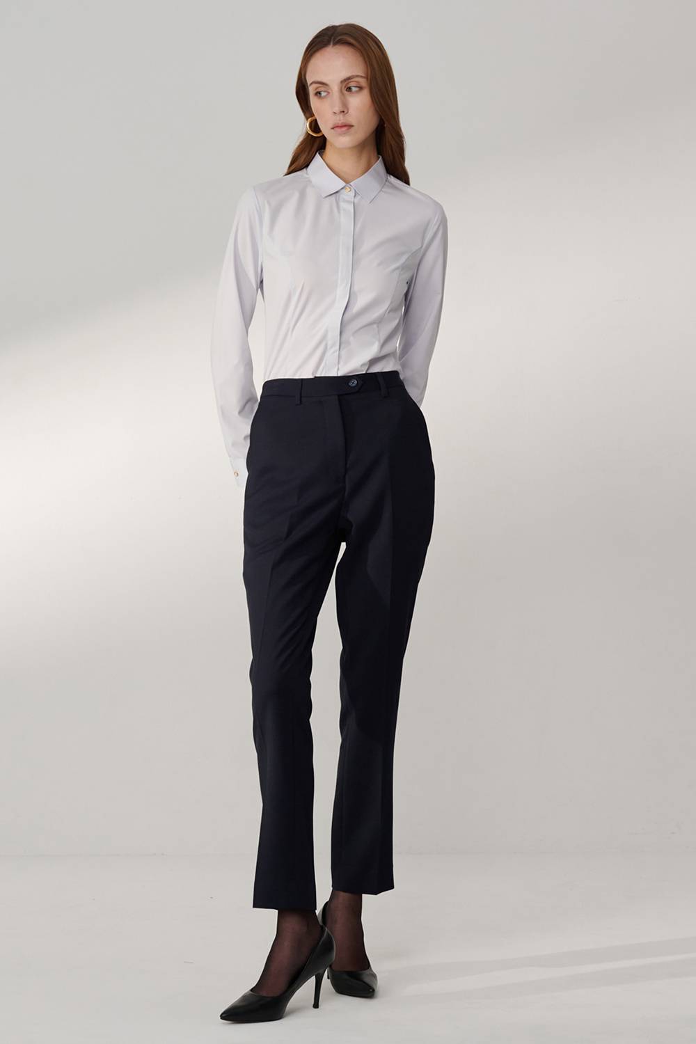 SST&C Navy Fitted Suit Trousers | 01022408004_2