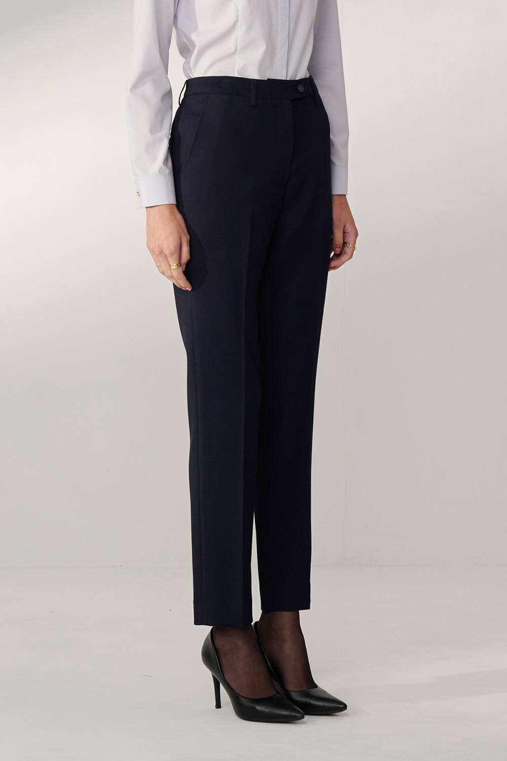 SST&C Navy Fitted Suit Trousers | 01022408004_6