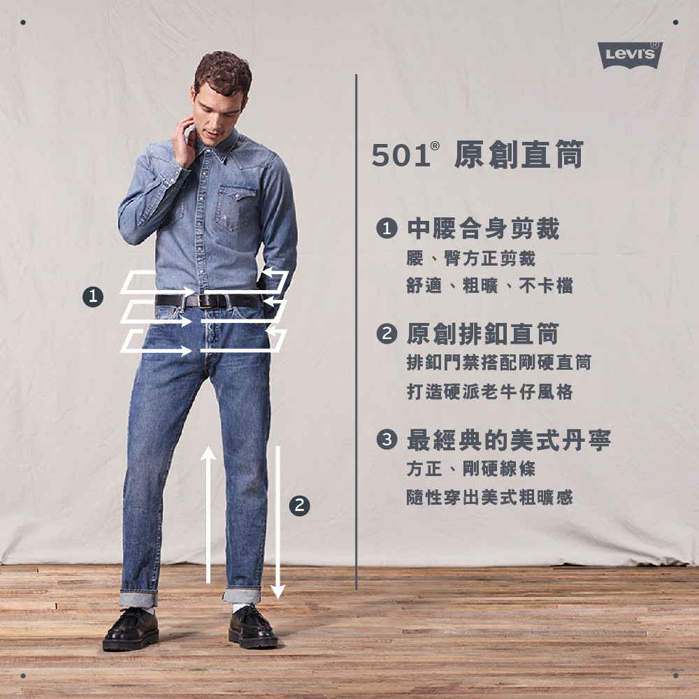 Levi’s® 501®ST 男款合身錐形牛仔褲 人氣新品_2